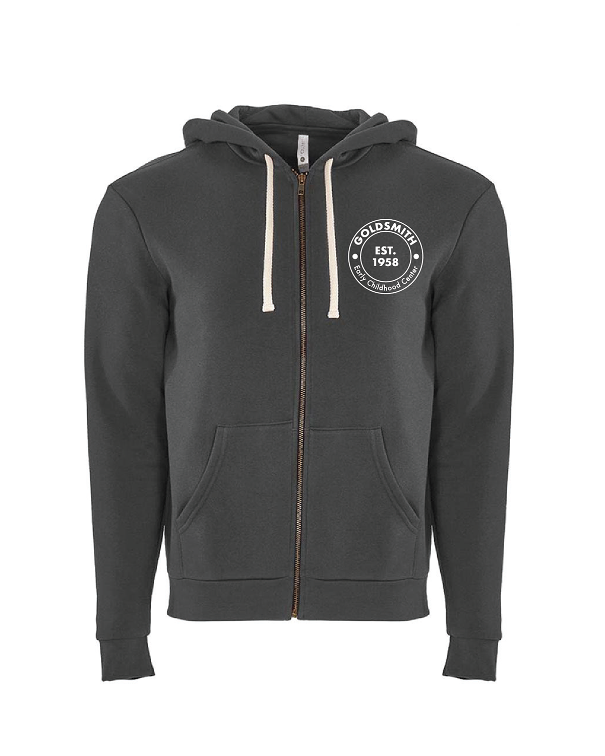 Adult Zip-up Hoodie with Round Logo