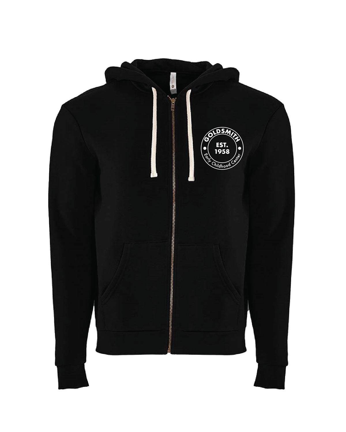 Adult Zip-up Hoodie with Round Logo