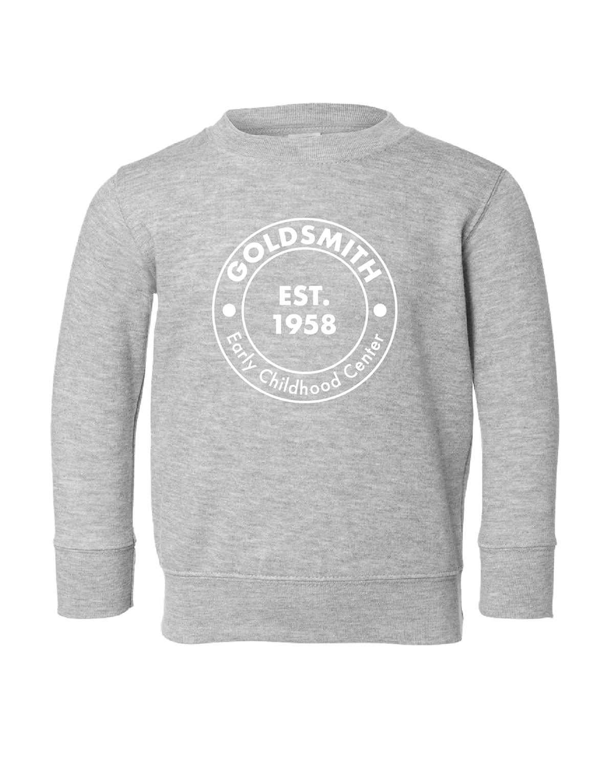 Toddler Crewneck Sweatshirt (60/40 Blend) with Round Logo