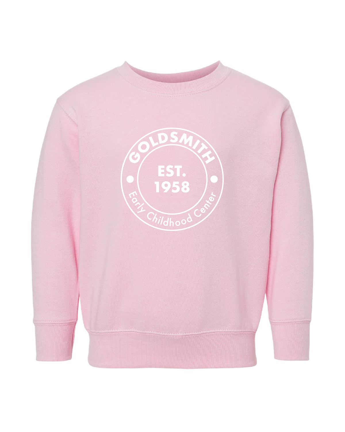 Toddler Crewneck Sweatshirt (60/40 Blend) with Round Logo