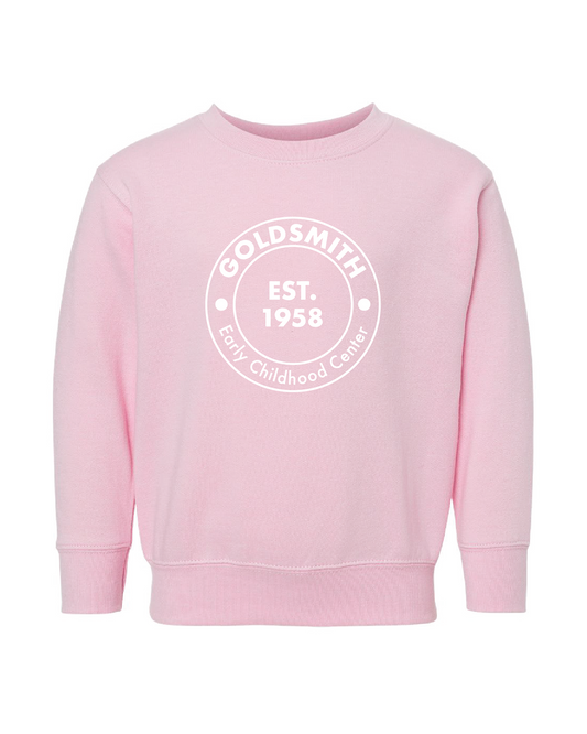 Toddler Crewneck Sweatshirt (60/40 Blend) with Round Logo