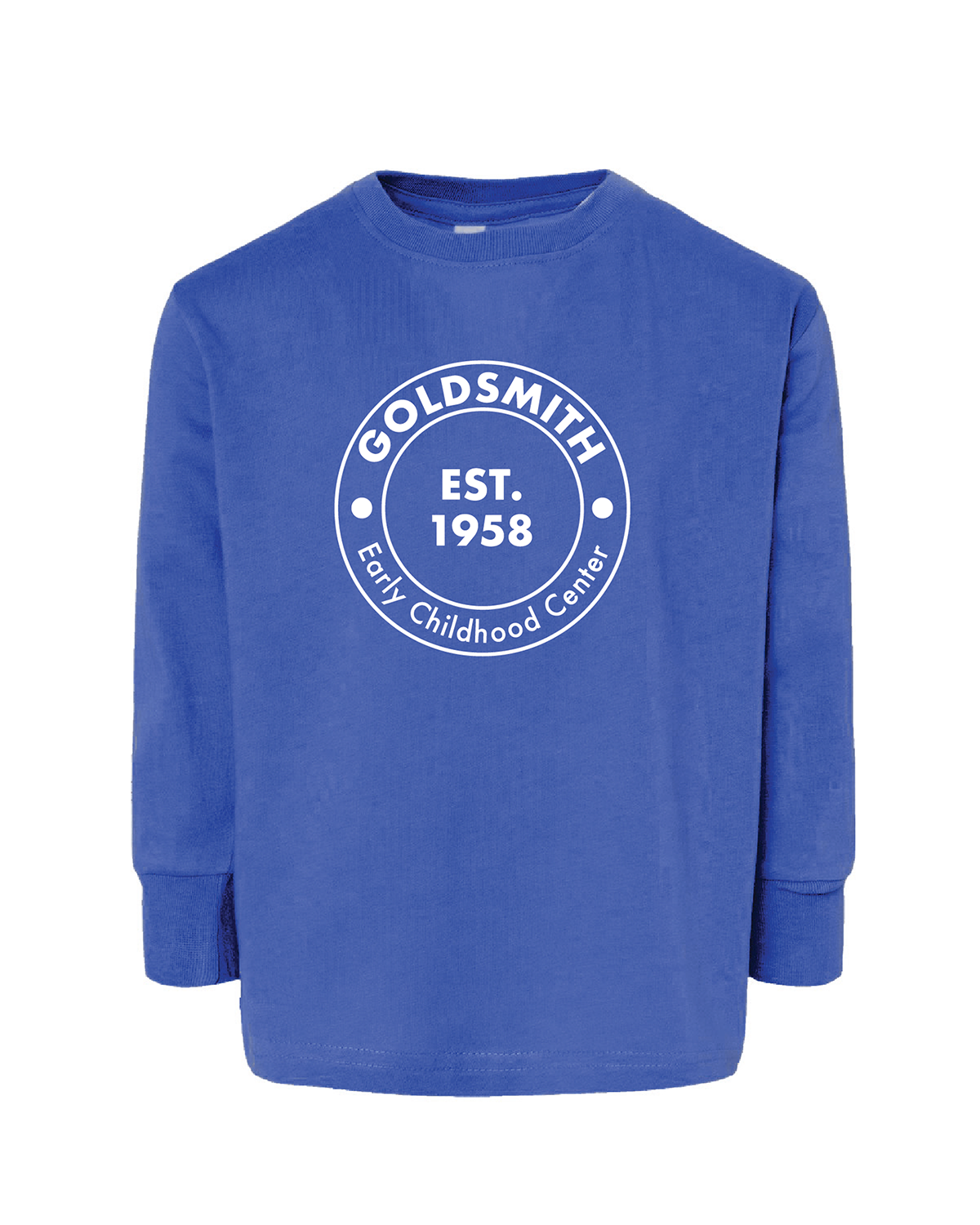 Toddler Fine Jersey Long Sleeved Tee with Round Logo