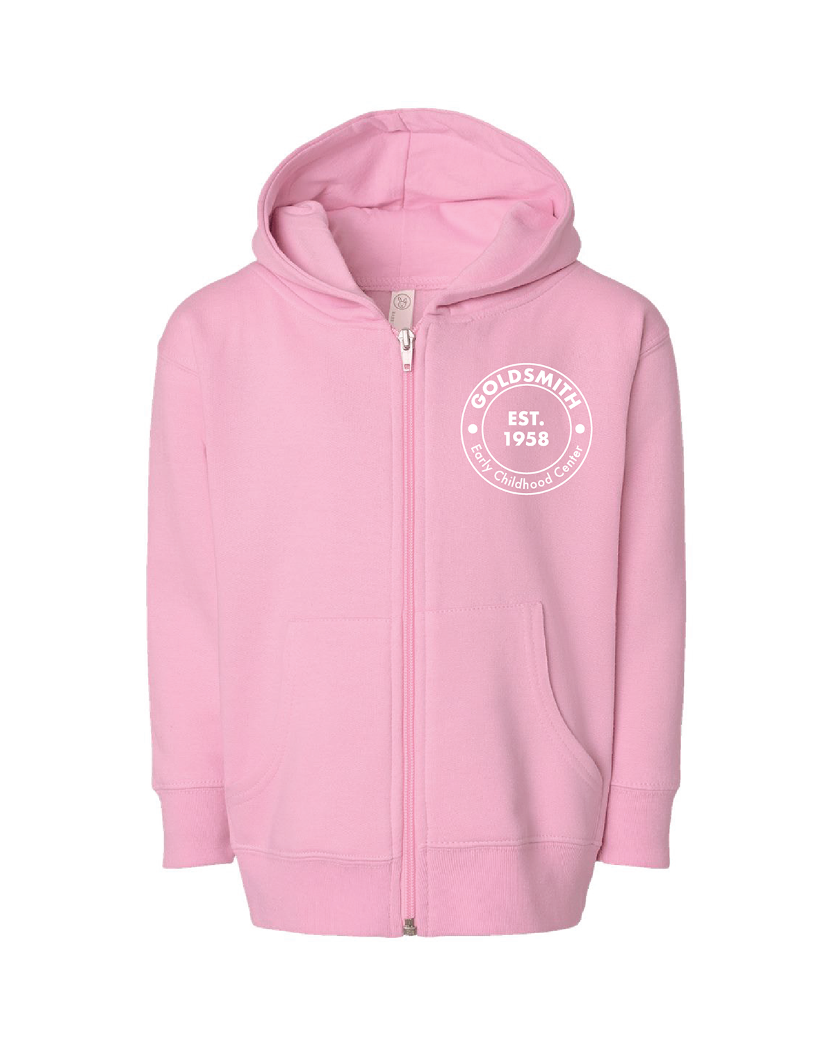 Toddler Zip-up Hoodie with Round Logo