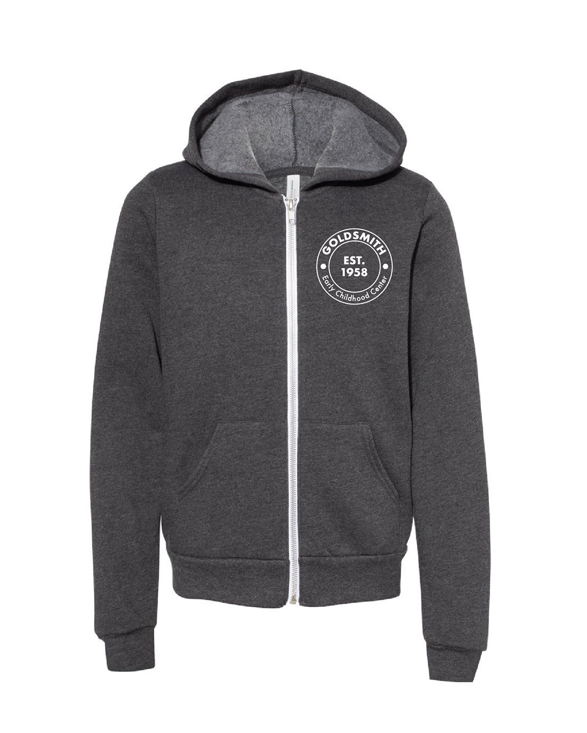Youth Zip-up Hoodie with Round Logo