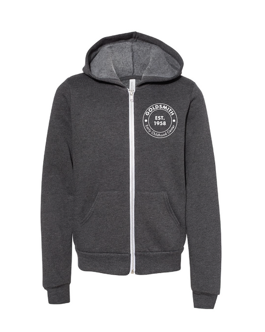 Youth Zip-up Hoodie with Round Logo
